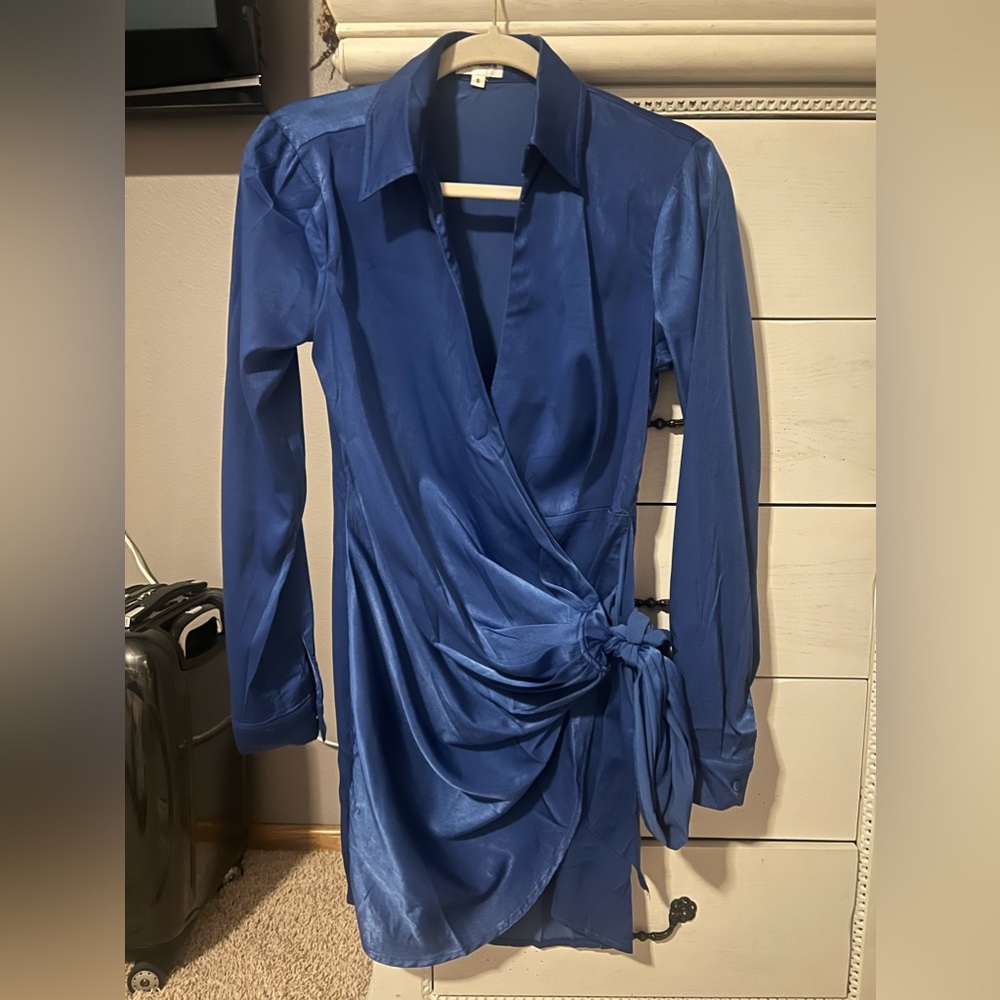 Superdown Blue Wrap Dress!